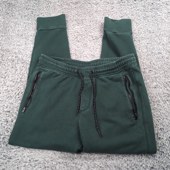 American Eagle Pants Mens Medium Green Joggers Tapered Lounge Drawstring Casual - Picture 1 of 9